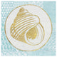 "Summer Shells III Teal and Gold" Paper Print by Kathrine Lovell, 42"x42"