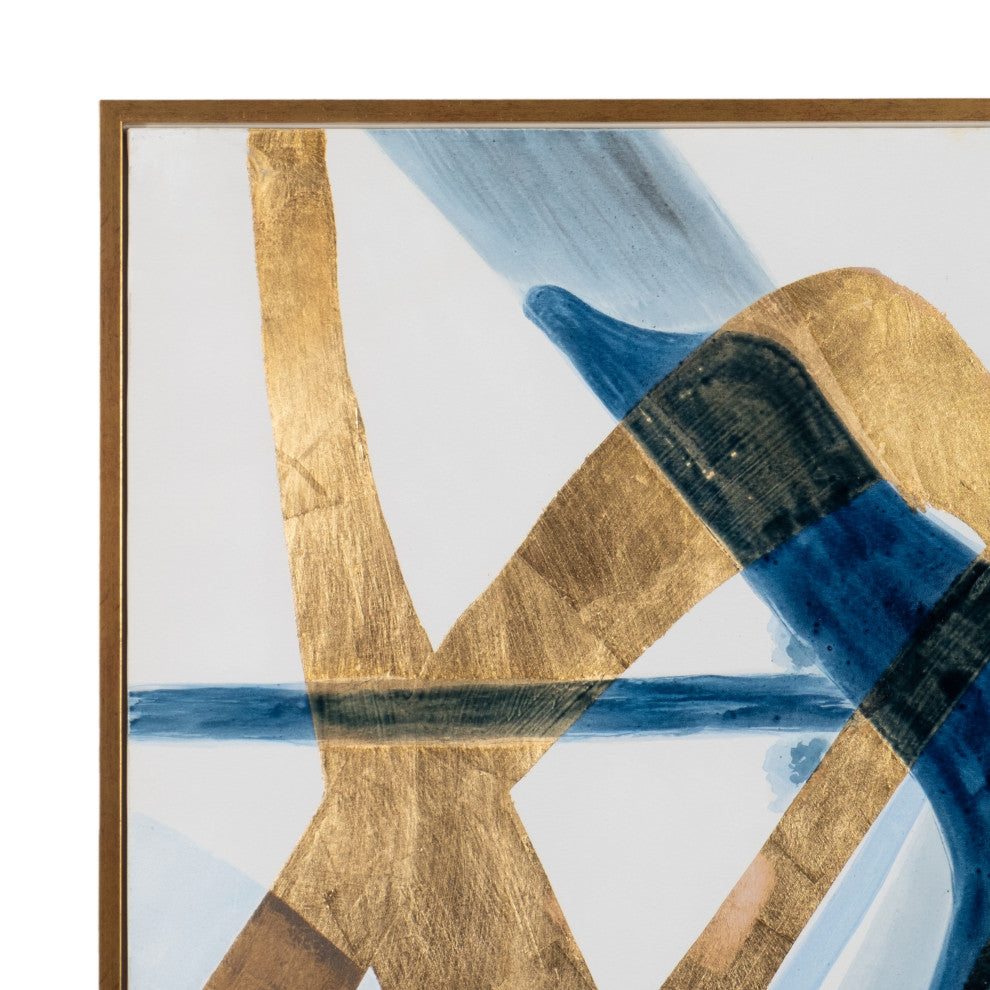 82x52, Abstract Oil Painting, Blue