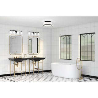 Copeland Collection Four-Light Matte Black Mid-Century Modern Vanity Light