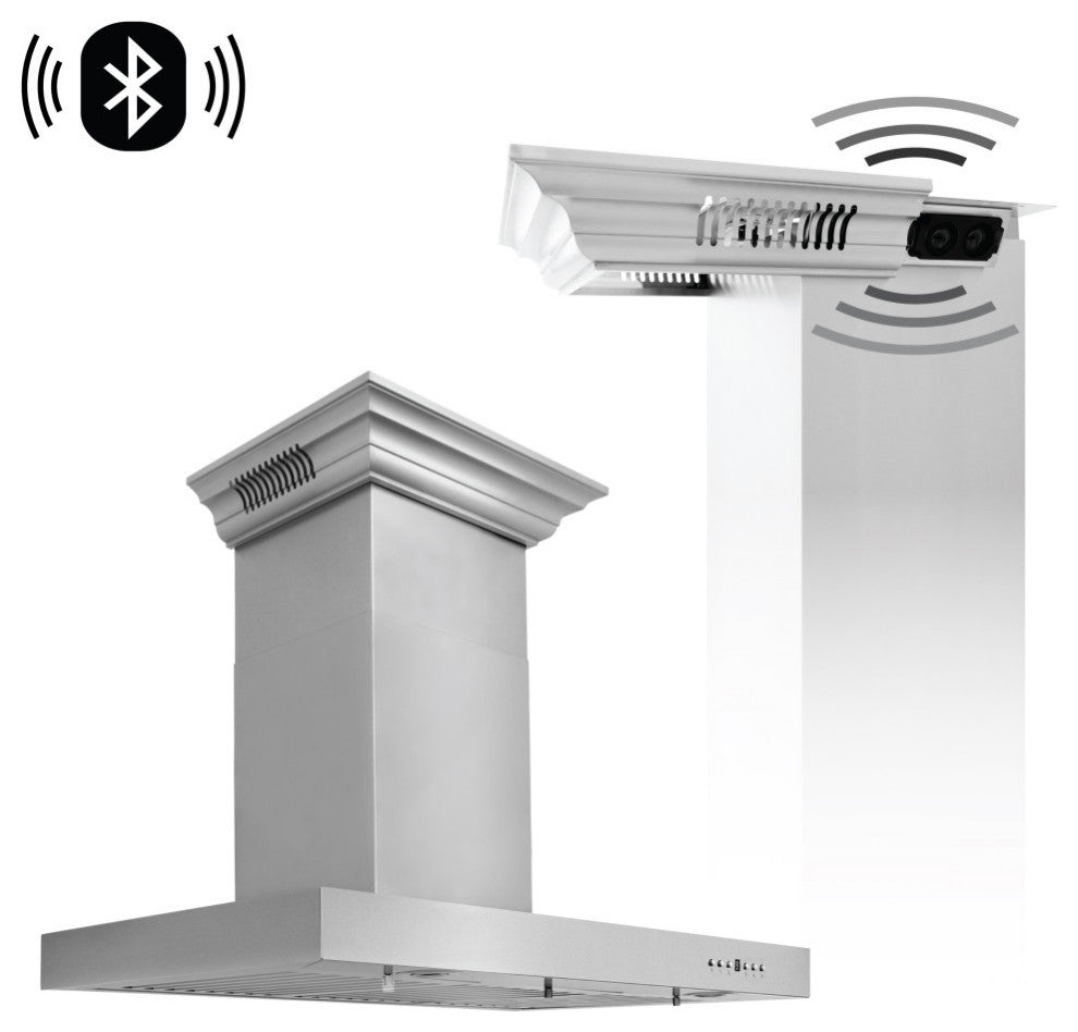 ZLINE 30" Ducted Vent Wall Mount Range Hood With Built-in CrownSound