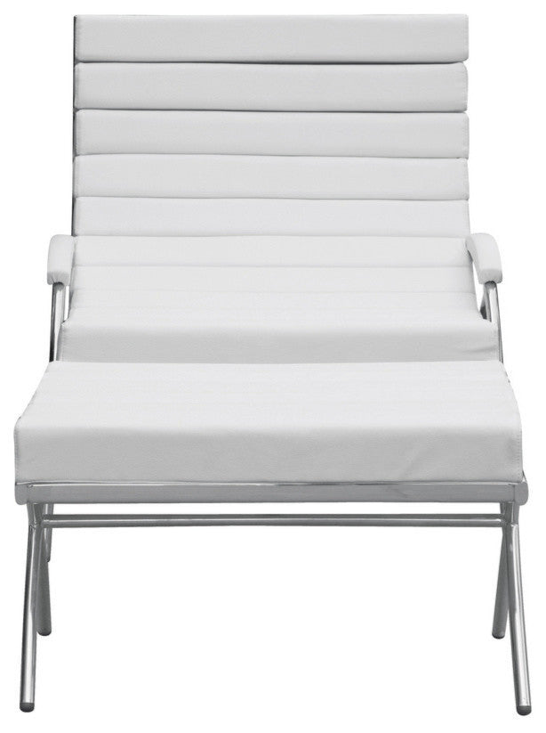 Modern Classics Classic Chair and Ottoman, White