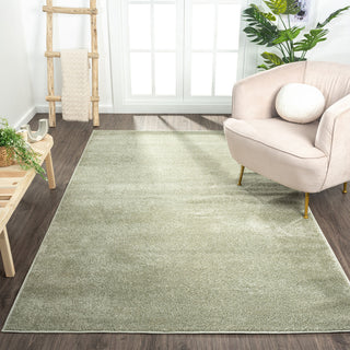 Haze Solid Low-Pile Green 6 ft. x 9 ft. Area Rug
