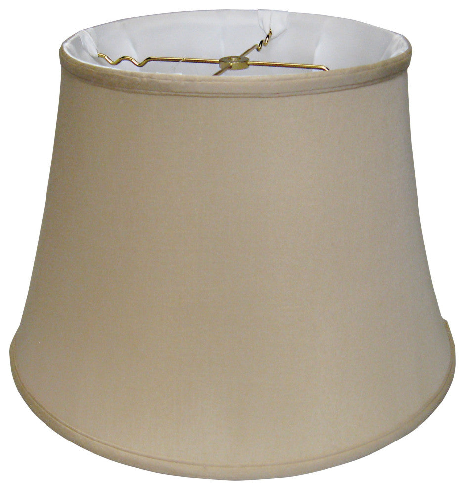 18" Greige Sloped Euro Bell Pongee Shantung Lampshade