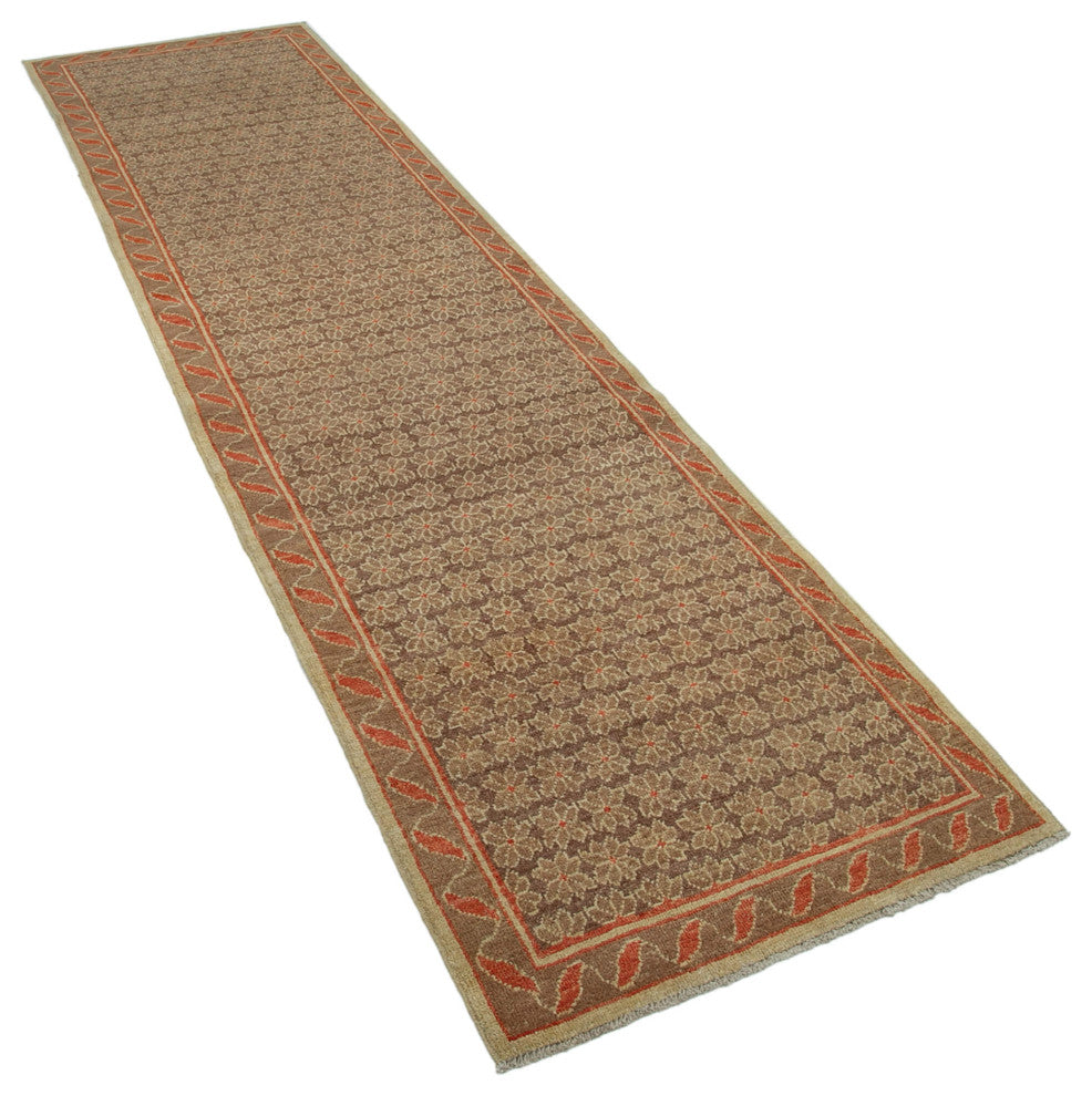 Rug N Carpet - Handwoven Oriental 2' 7" x 9' 10" Runner Oushak Area Rug