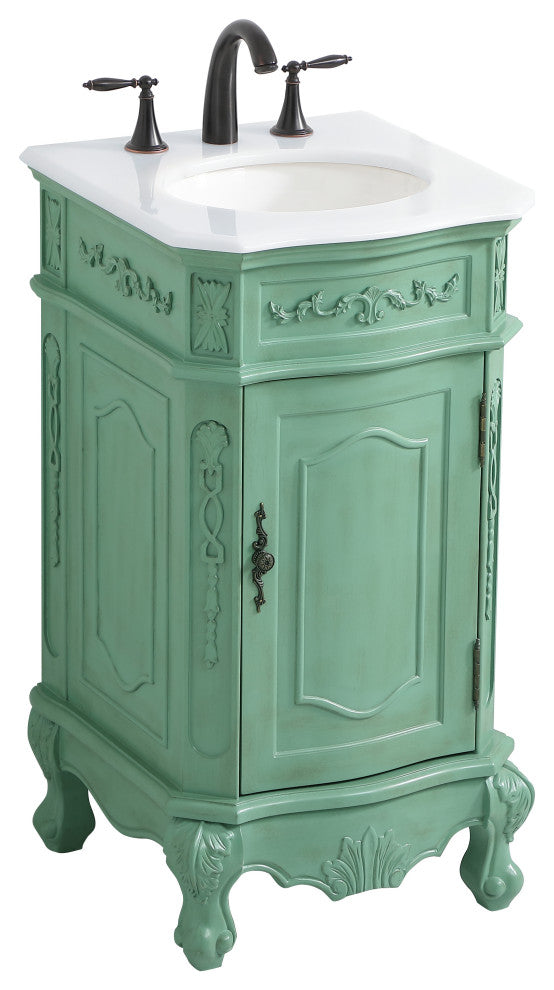 Bathroom Vanity, Vintage Mint, 19", Single Sink