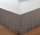 Tan and Blue Plaid,Red Pink Line Fabric Dust Ruffle Twin