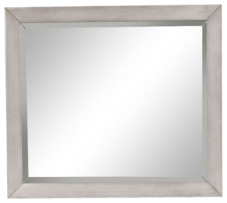 Flynn Mid Century Modern Mirror, Gray