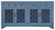 Asian Gray Shutter Doors Hardware Sideboard Credenza Console Cabinet Hcs7519