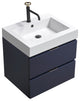 Bliss 24" Blue Wall Mount Modern Bathroom Vanity