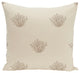 Coral Corral Coastal Print Pillow, Flax, Oatmeal, Taupe And Beige, 16"x16"