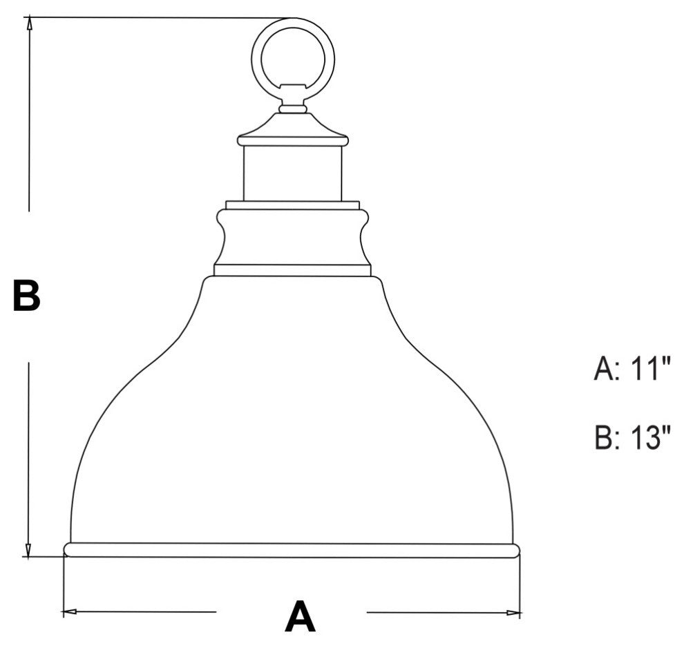 Delano 11" Outdoor Pendant Oil Burnished Bronze and Light Gold