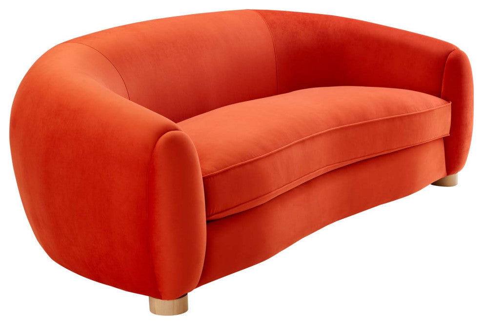 Abundant Performance Velvet Sofa Orange -4970