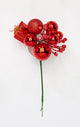 Christmas Ball Gift Berry Pick, Red  Set Of 12