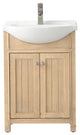 Marian 24 in. Single Sink Bath Vanity in Oak with White Porcelain Top