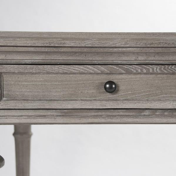 Traditional Limed Gray Oak Dining Table