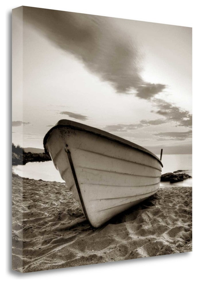 "Boat On The Beach" By Photoinc Studio, Giclee Print on Gallery Wrap Canvas