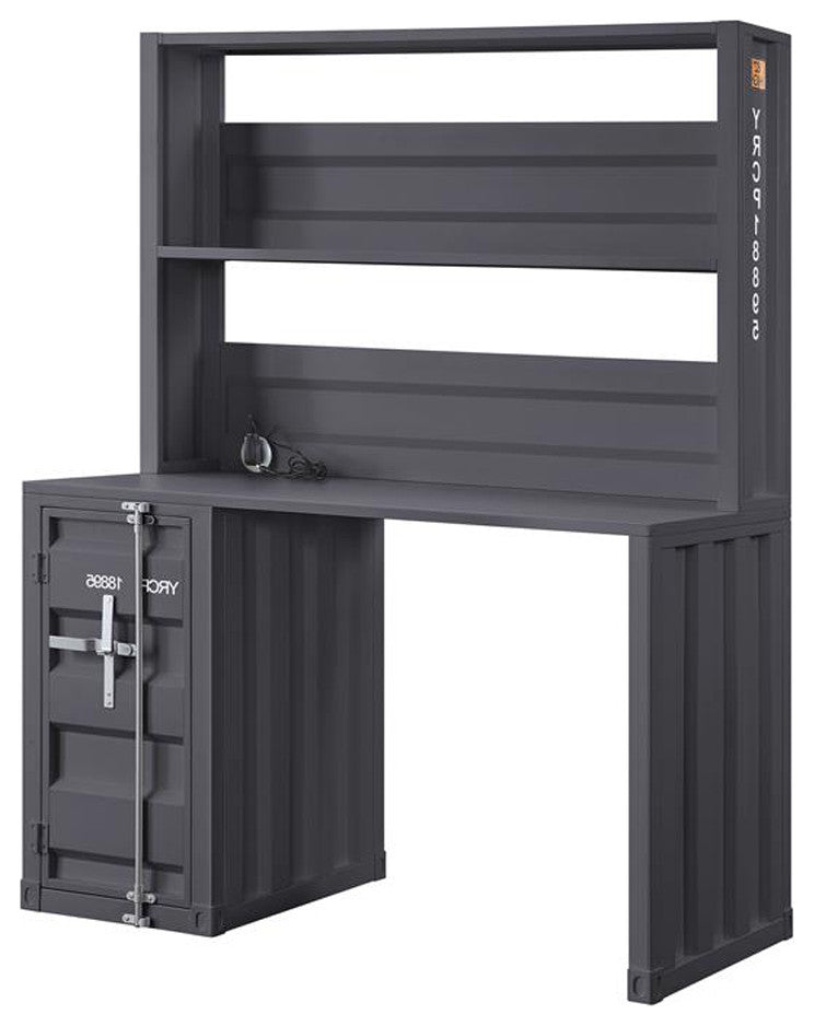 ACME Cargo Desk and Hutch, Gunmetal