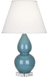 Small Double Gourd Accent Lamp, Steel Blue
