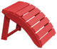 Poly Folding Ottoman, Bright Red