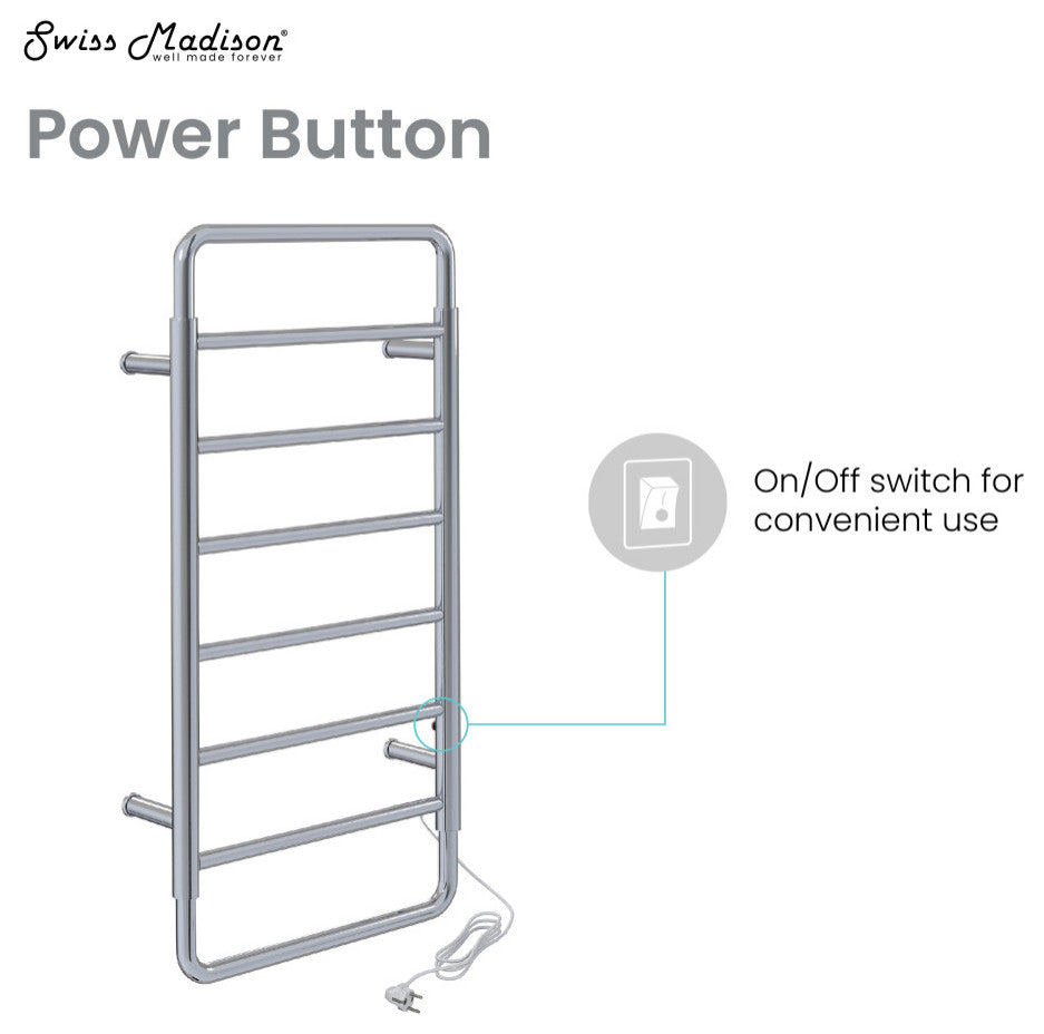 Ivy 8-Bar Electric Towel Warmer, Chrome