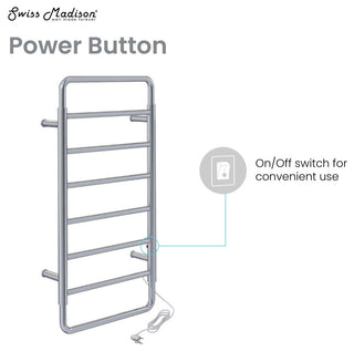 Ivy 8-Bar Electric Towel Warmer, Chrome