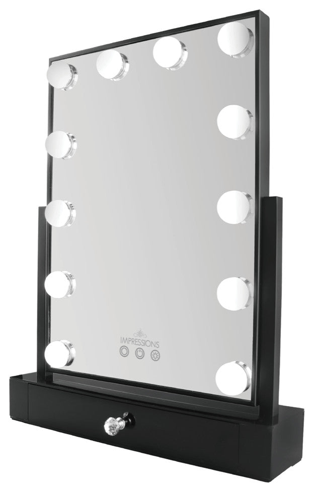 Hollywood Tri-Tone XL Makeup Mirror With Drawer