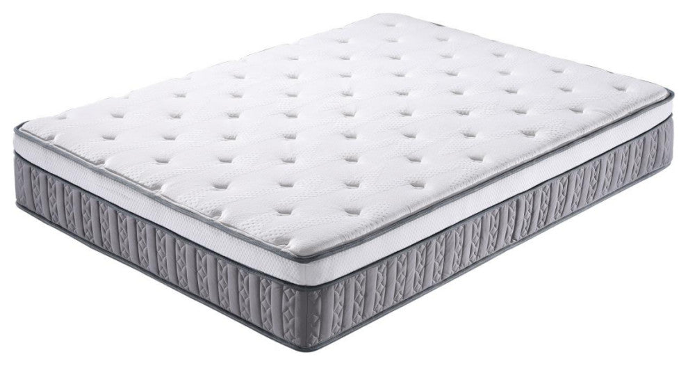 Breathable 12"? Plush Euro Top Gel Memory Foam Hybrid Mattress, King