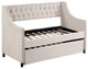 Gewnee Daybed with Trundle Upholstered Tufted Sofa Be