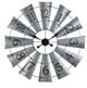 Galvanized Windmill Wall Clock