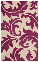 Safavieh Soho Soh841B Floral Rug, Purple/Beige, 2'6"x8'0" Runner