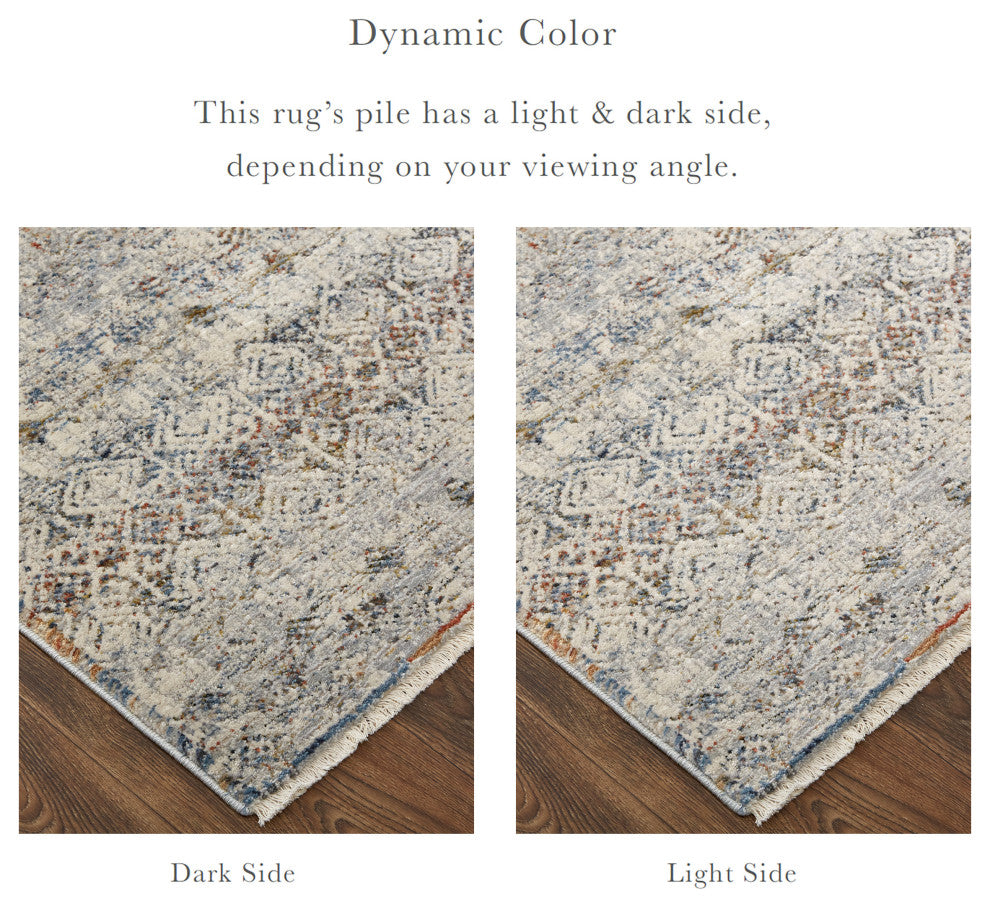 Frencess R39GL Transitional/Rustic/Farmhouse Rug, Gray, 2'6"x12' Runner