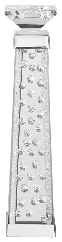 Sparkle 4" Contemporary Crystal Candleholder, Clear