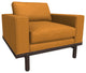 Cantor Leather Chair, Finish Shown: Ebony, Leather Shown: Saffron