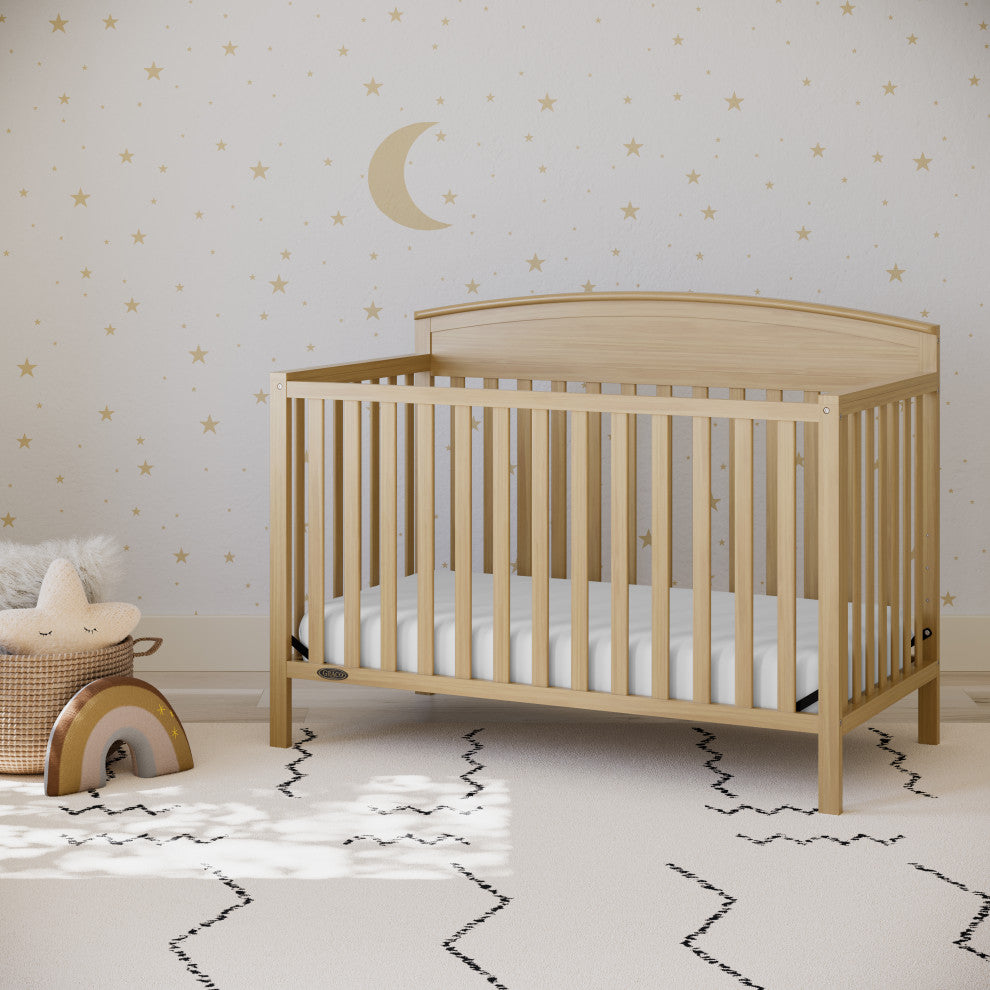 Graco Benton 5-in-1 Convertible Crib, Driftwood, Converts to Toddler Bed