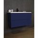 Salt 20Dx36" Floating Bathroom Vanity, Navy With Acrylic Top