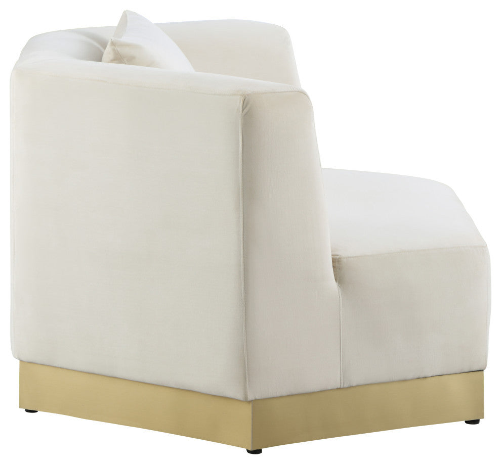 Marquis Velvet Upholstered Set, Cream, Chair