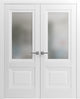 French Double Doors |Lucia 8822 White Silk with Frosted Opaque Glass-60x80