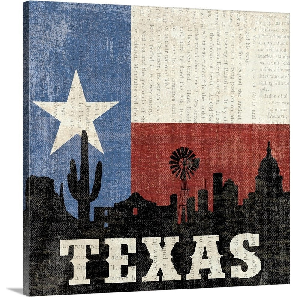 Texas Wrapped Canvas Art Print, 30"x30"x1.5"