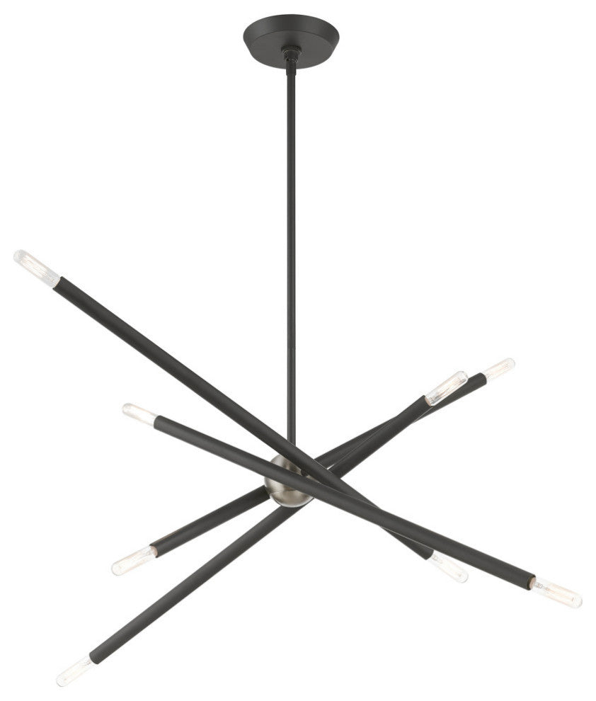 Soho 8 Light Scandinavian Gray Linear Chandelier