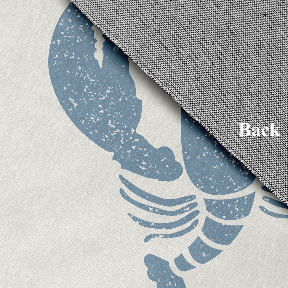 Lobster Nautical Chenille Rug