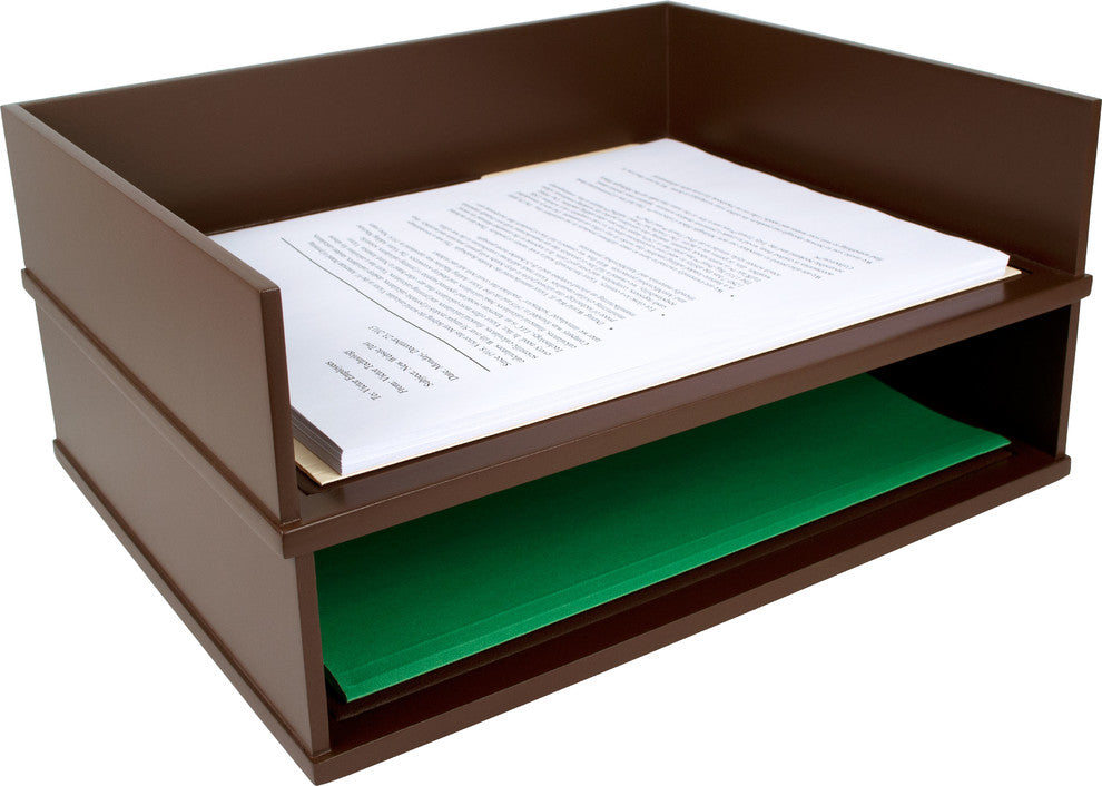 Stacking Letter Tray, Brown