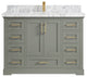 Boston 48 Single Sink Bath Vanity in Evergreen 2" Carrara Marble