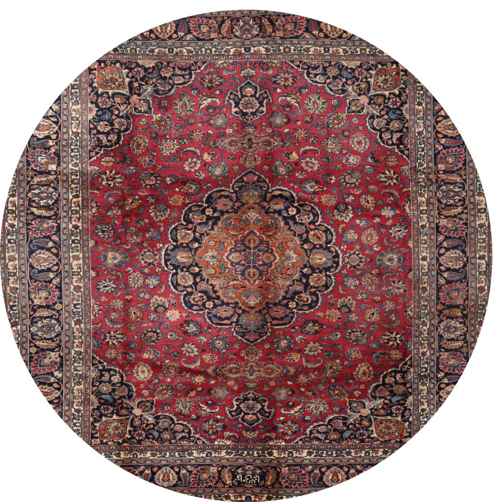 Ahgly Company Indoor Round Traditional Area Rugs, 4' Round
