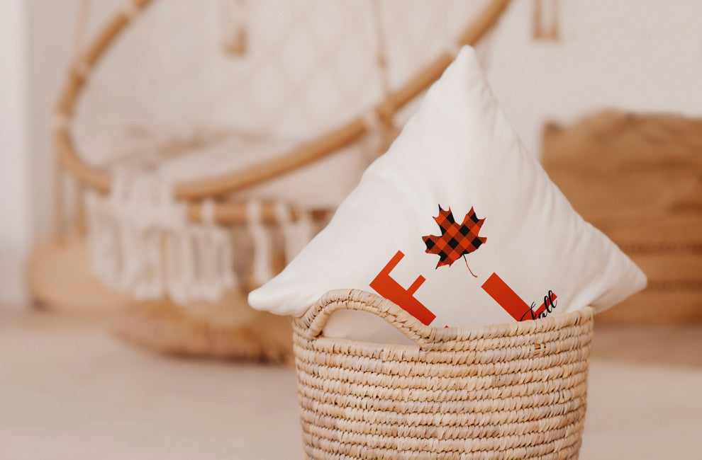 Sweet Fall Accent Pillow With Removable Insert, Harvest Orange, 18"x18"