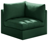 Jacob Velvet Upholstered Modular Corner Chair, Green