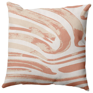 Dazzling Zebra Outdoor Pillow, Orange, 16"x16"