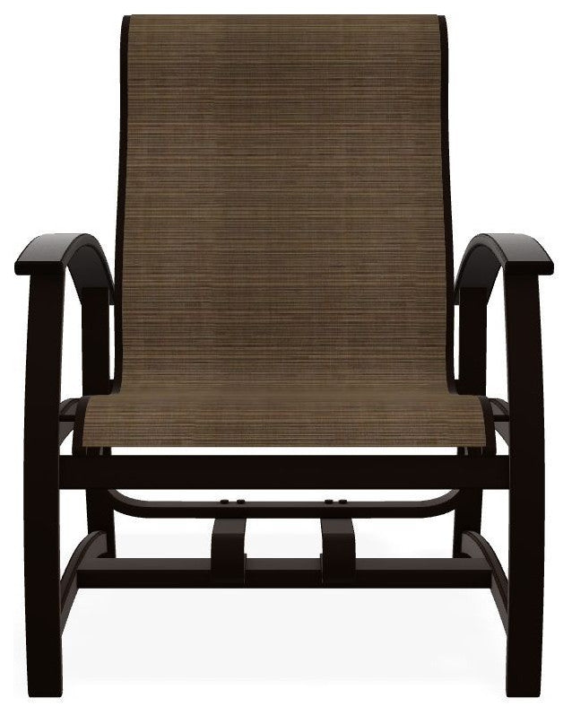 Belle Isle Sling Outdoor Hidden Motion Lounge Chair, Bark/Kona