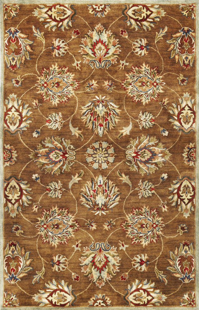 5' x 8' Wool Coffee Area Rug