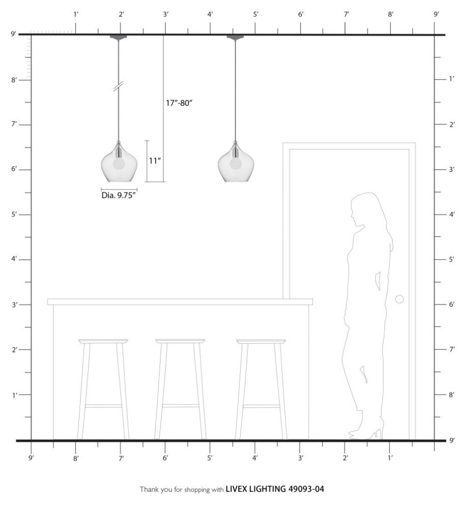 Aldrich 1 Light Black With Brushed Nickel Accent Pendant