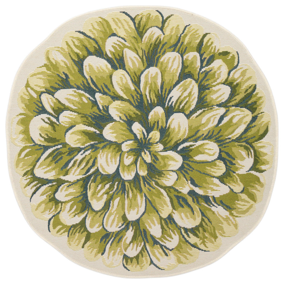 Esencia Mum Indoor/Outdoor Mat Green 3'3"x3'3"